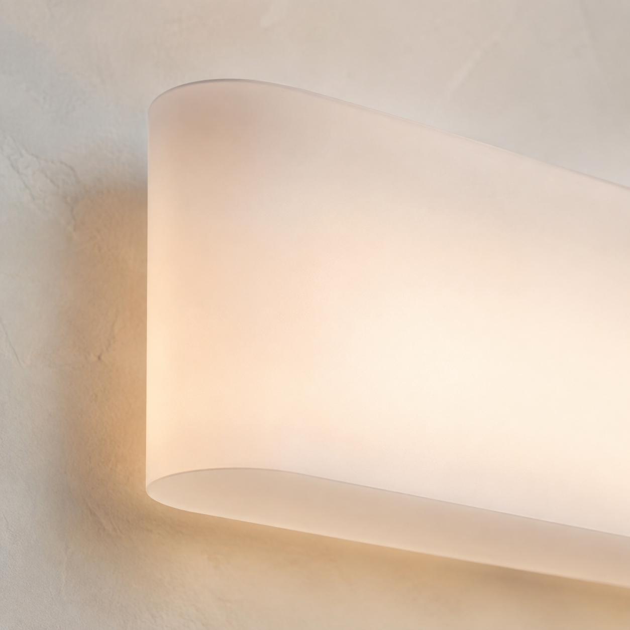 Frosted acrylic diffuser with a smooth even glow