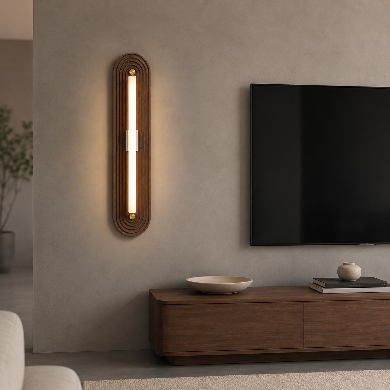 Entryway — Minimalist Wooden Chandelier