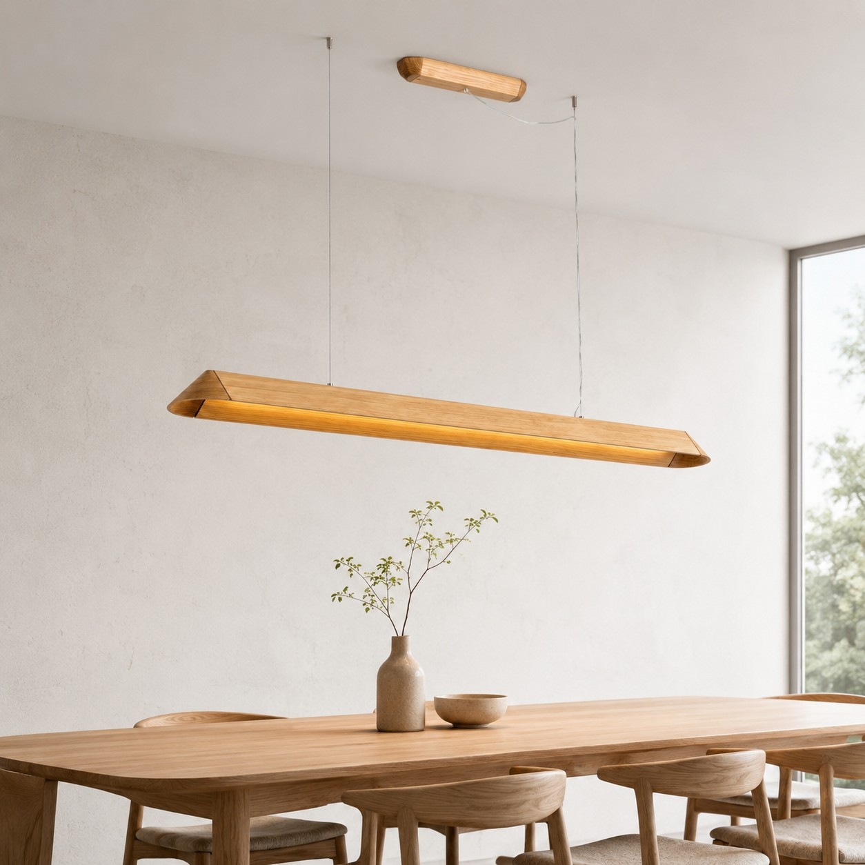 Dining Room — Modern Nordic Wood Pendant Light