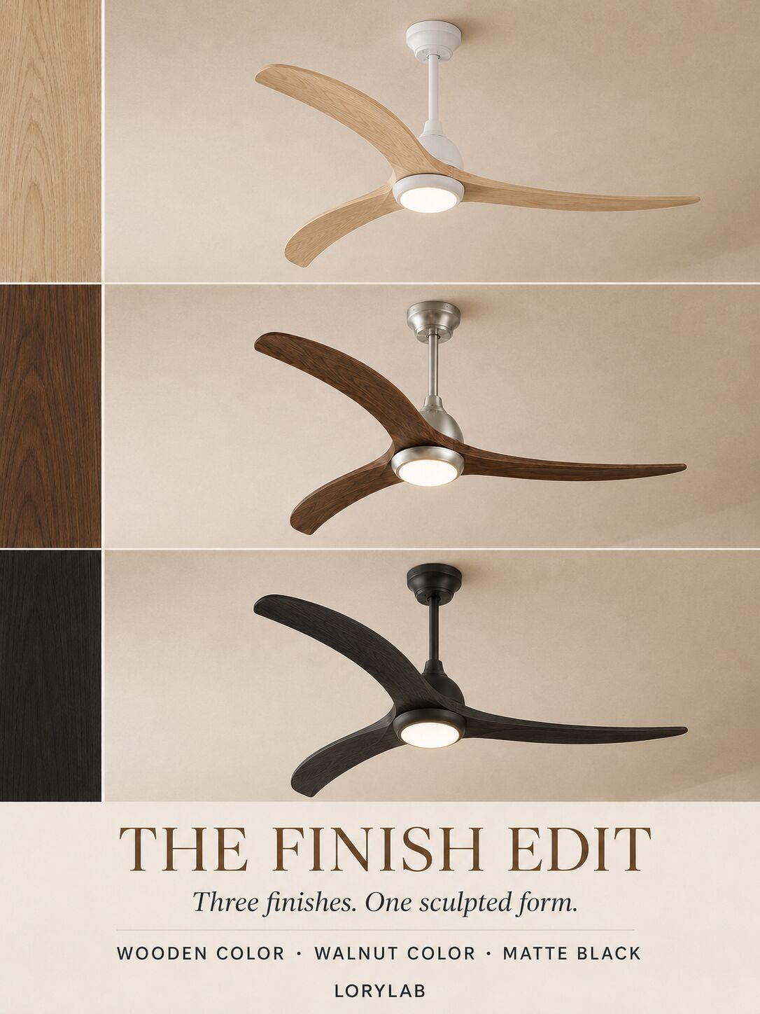 The Finish Edit — three finish comparison