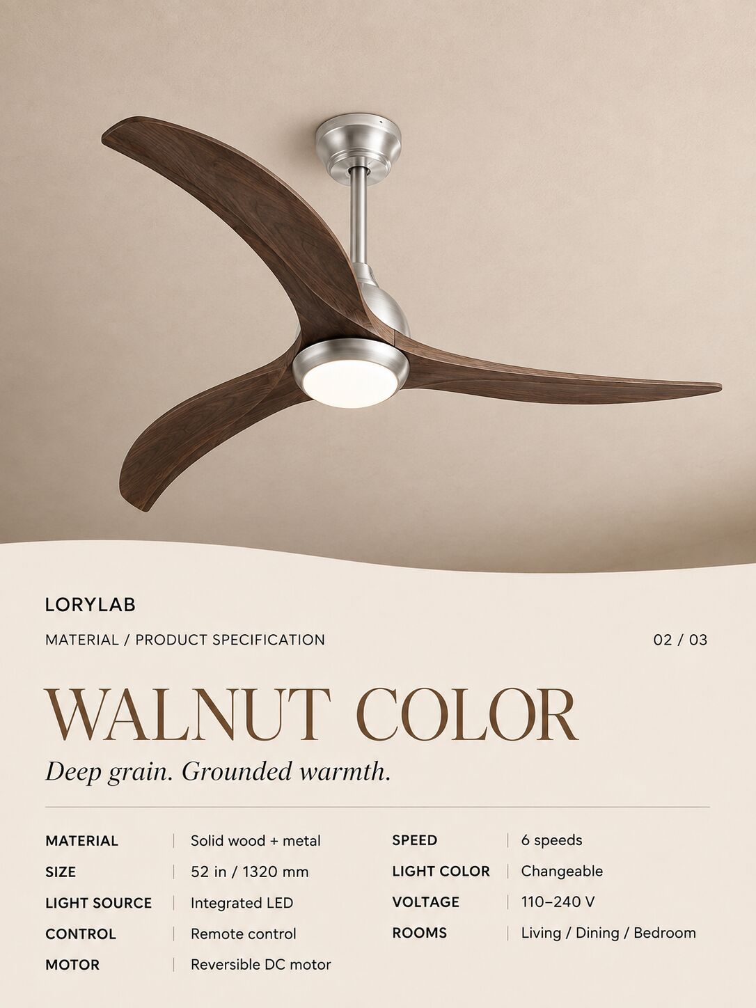 Walnut Color — material and product specifications