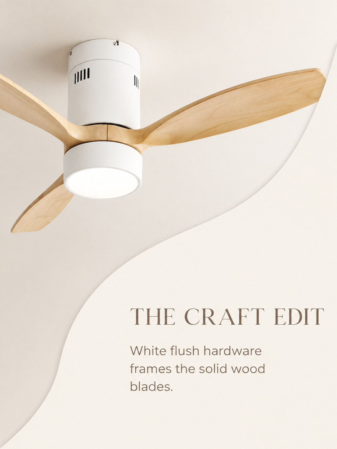 White high cylinder and wood blade construction detail