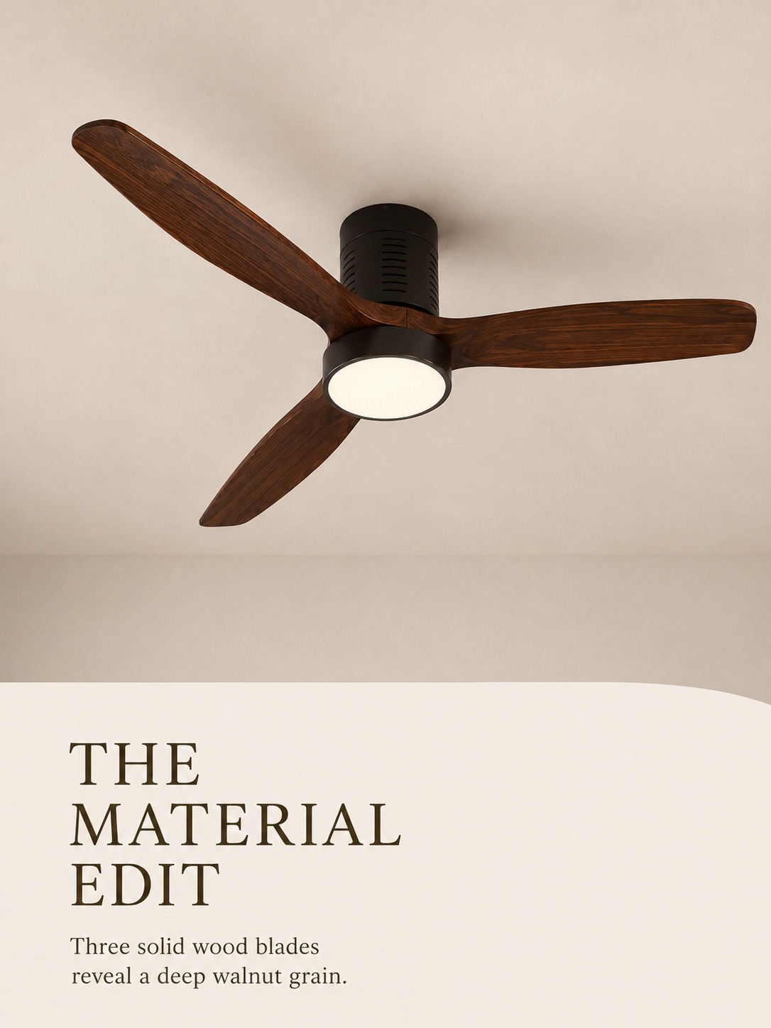 Walnut Color solid wood blade grain detail