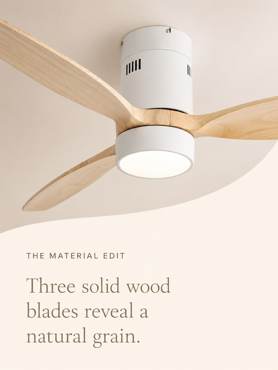 Natural wood blade grain detail
