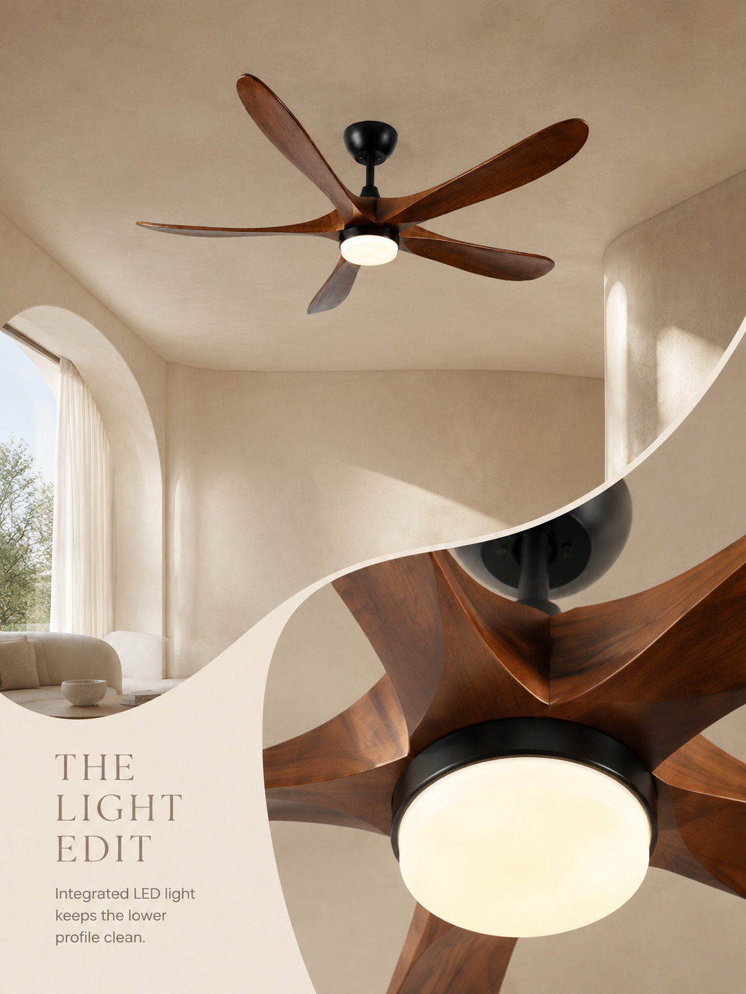 The Light Edit — integrated LED diffuser and ceiling-fan profile