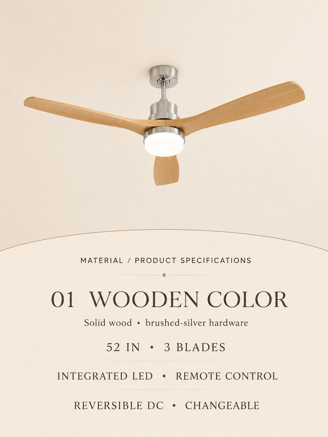 Wooden Color product specifications card