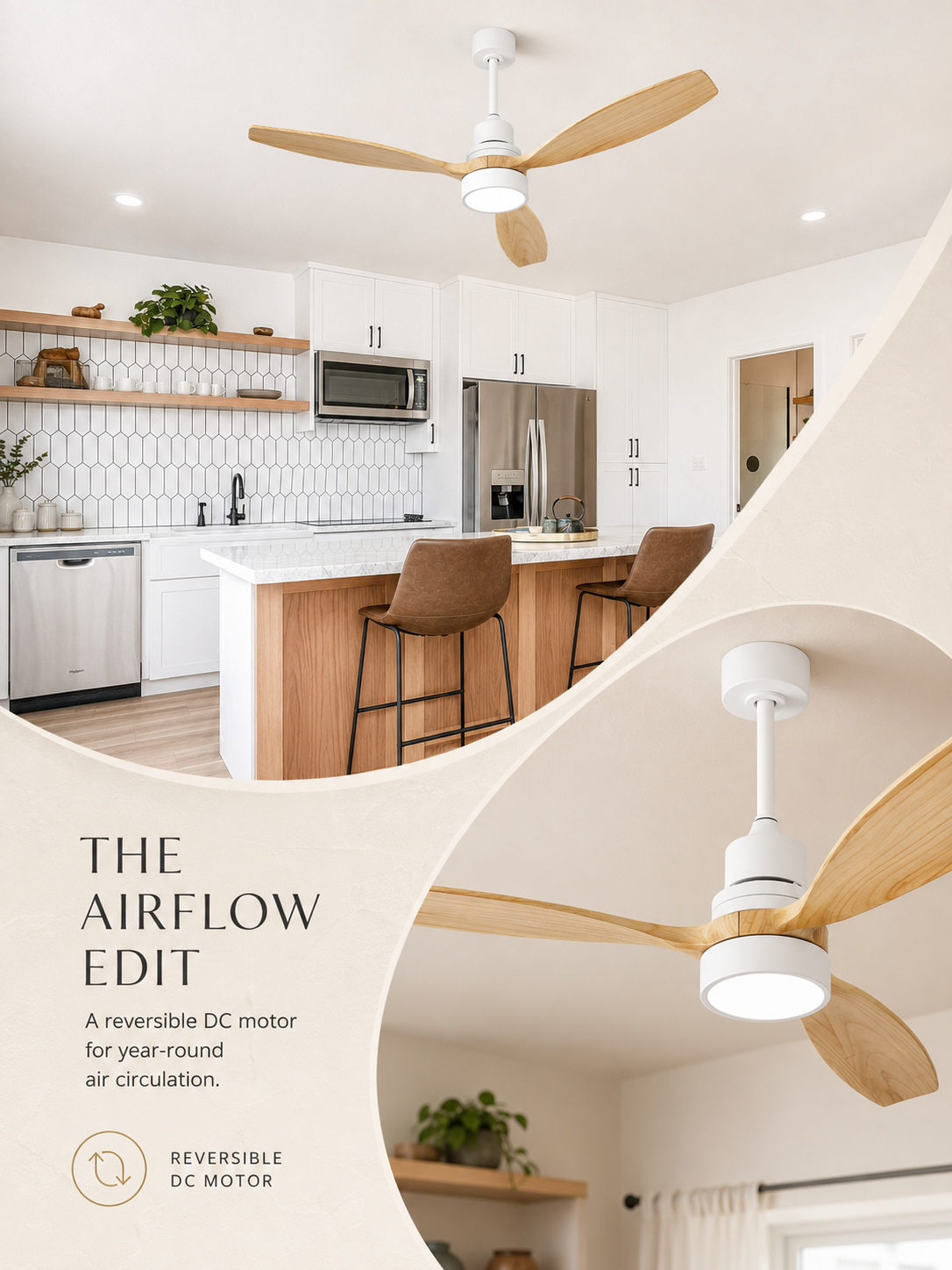 The Adjustment Edit for Wooden Color ceiling fan