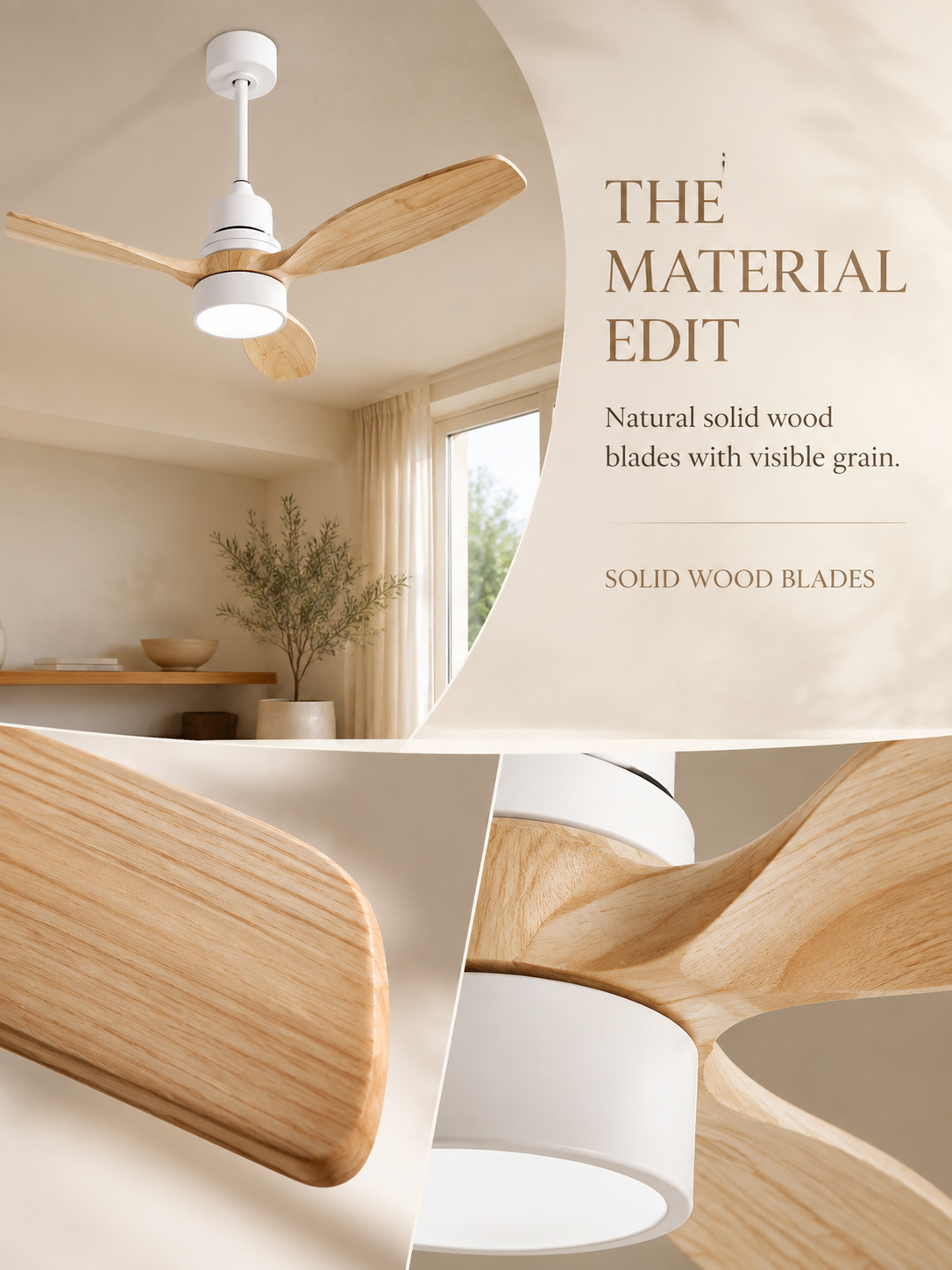 The Material Edit for Wooden Color ceiling fan