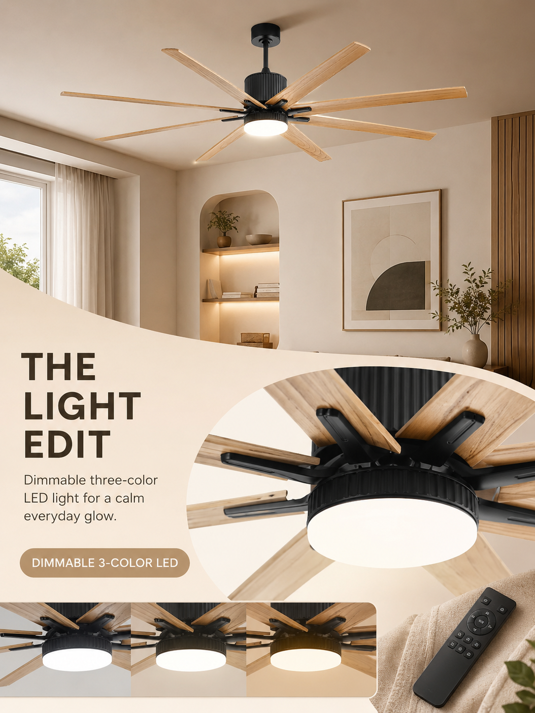 The Light Edit for Type A ceiling fan
